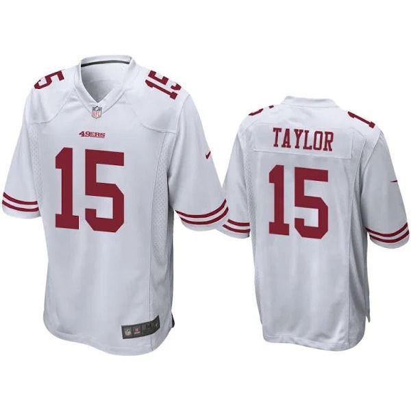 Men San Francisco 49ers #15 Trent Taylor Nike White Game Player NFL Jersey->san francisco 49ers->NFL Jersey